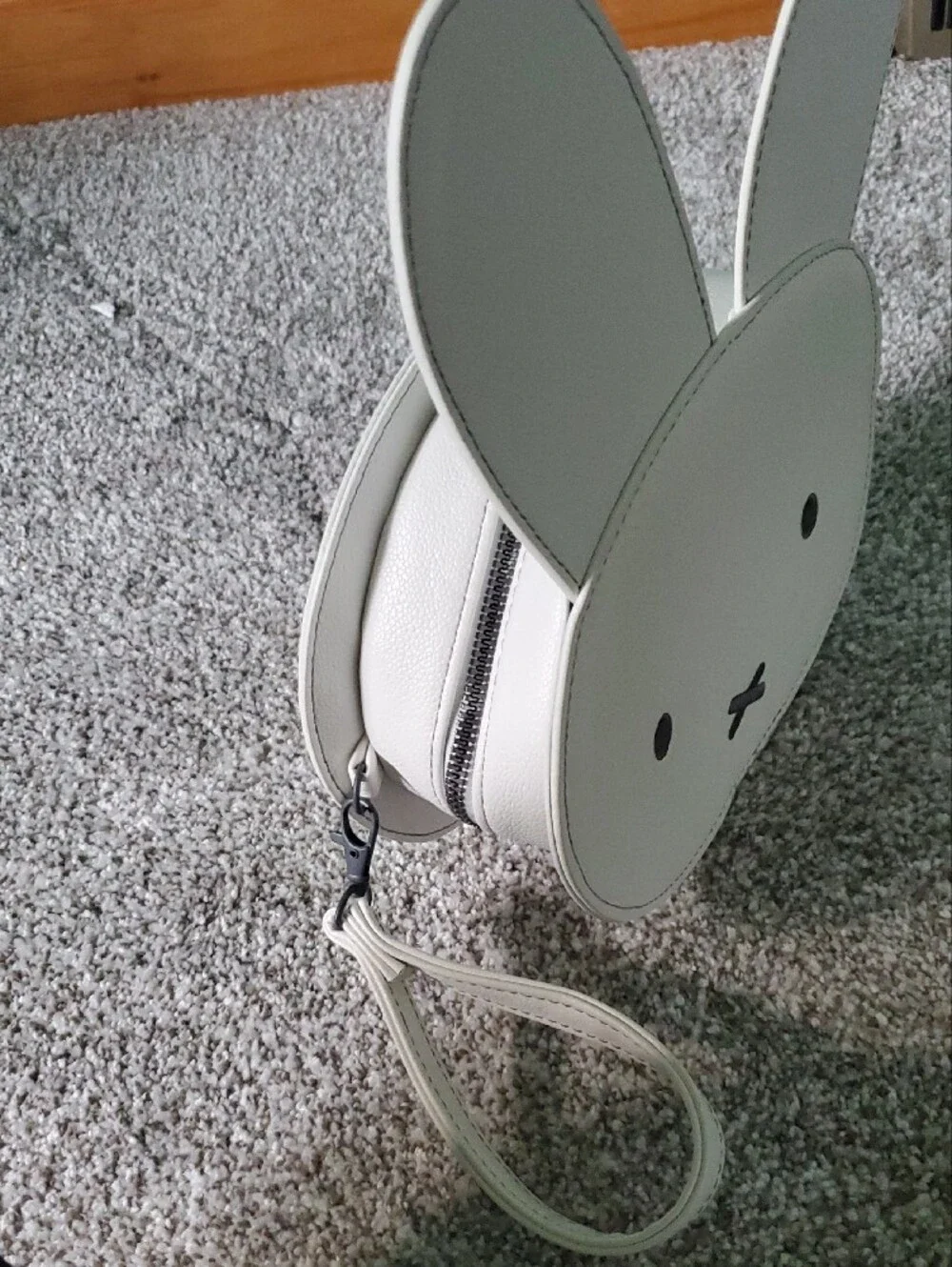White Bunny Crossbody Bag for Kids - Playful Faux Leather Design